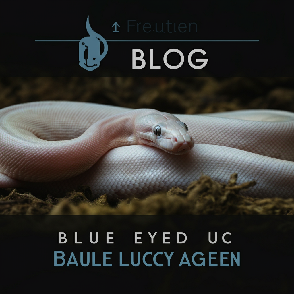 Meet the Blue Eyed Lucy Ball Python and discover a world of white and blue